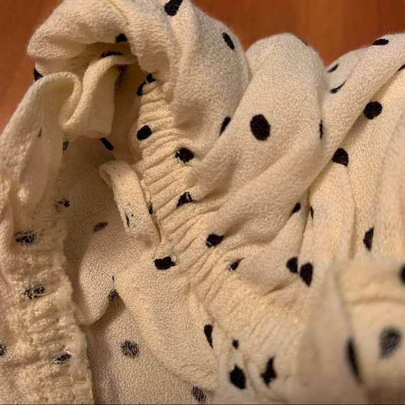 Reformation bustier polka dot blouse in ivory size 12 - Picture 11 of 11